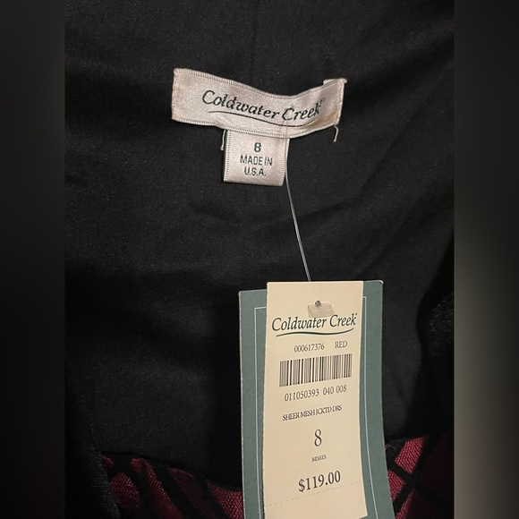 NWT Coldwater Creek Sheer Mesh Jacketed Dress Sz 8 - Picture 6 of 16